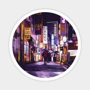 Tokyo Streets (Anime Style) Magnet